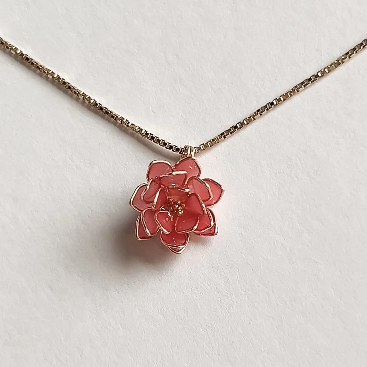 Lotus Pendant Necklace | PREORDER - Image 10