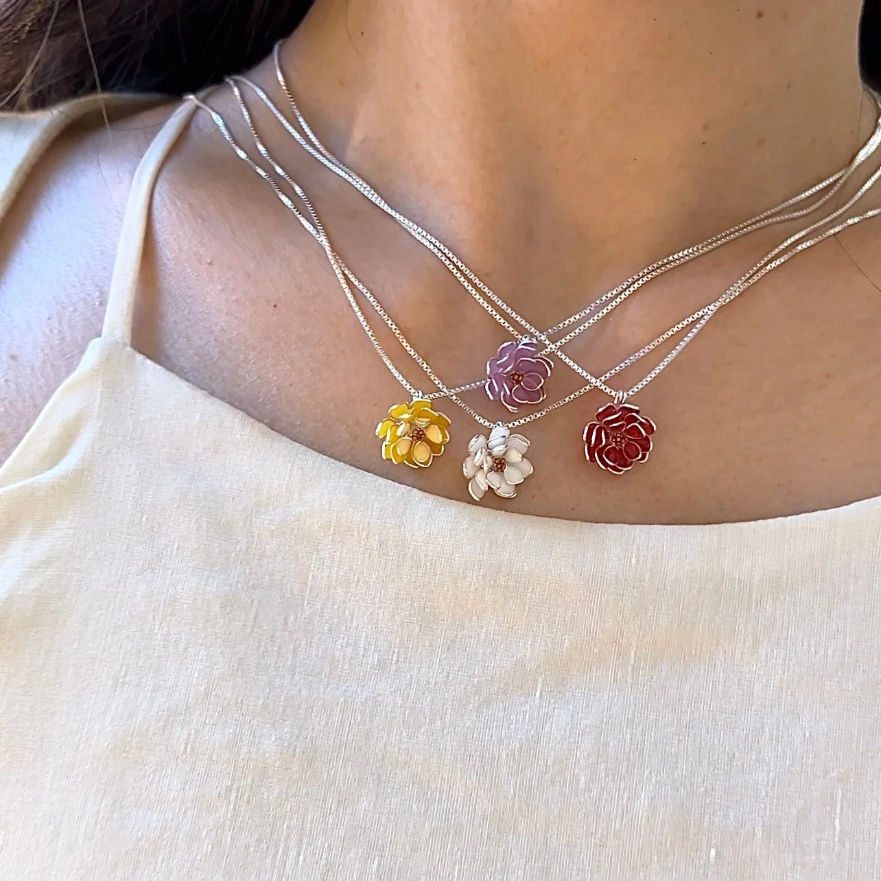 Lotus Pendant Necklace | PREORDER - Image 12