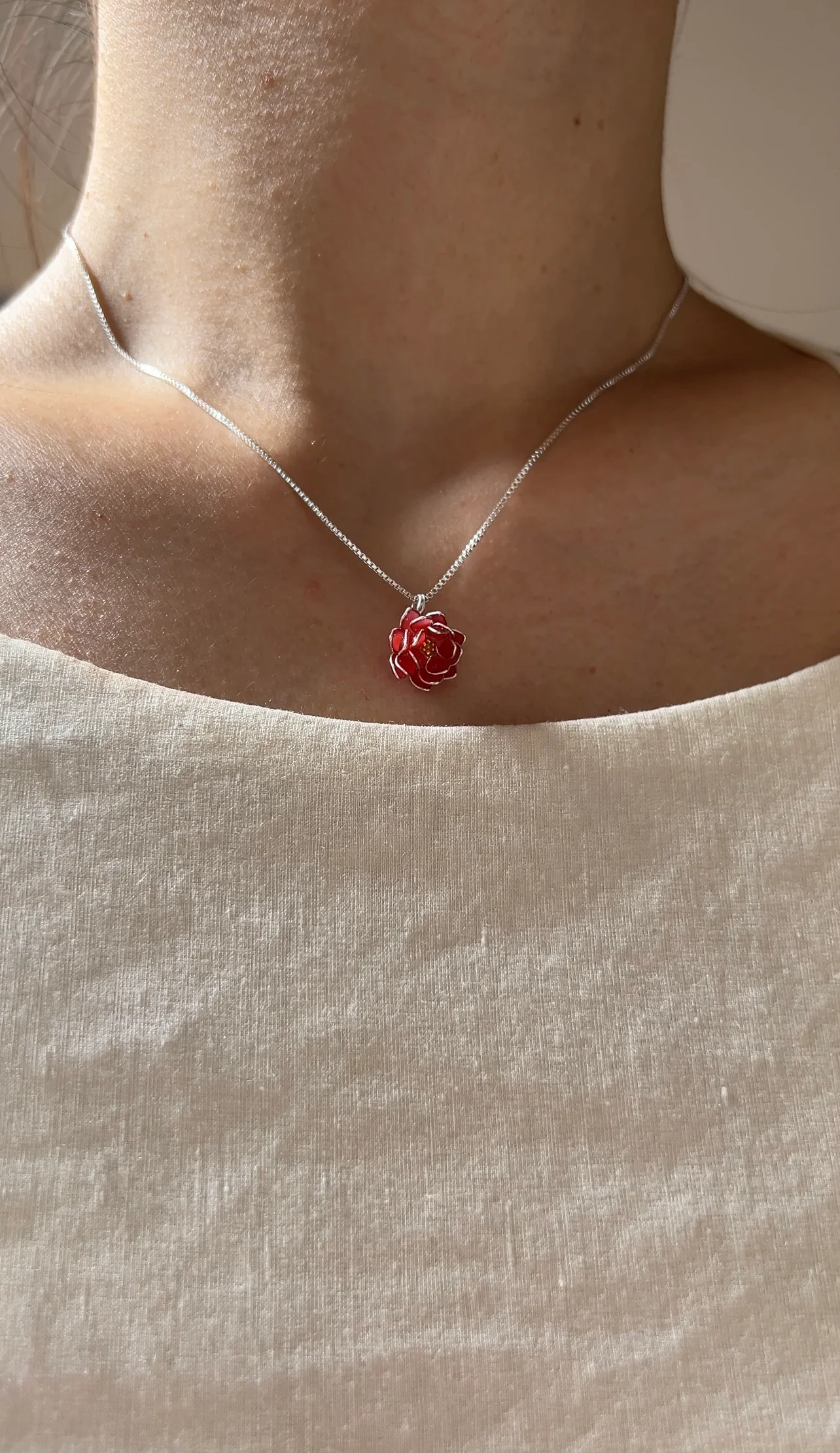 Lotus Pendant Necklace | PREORDER - Image 13