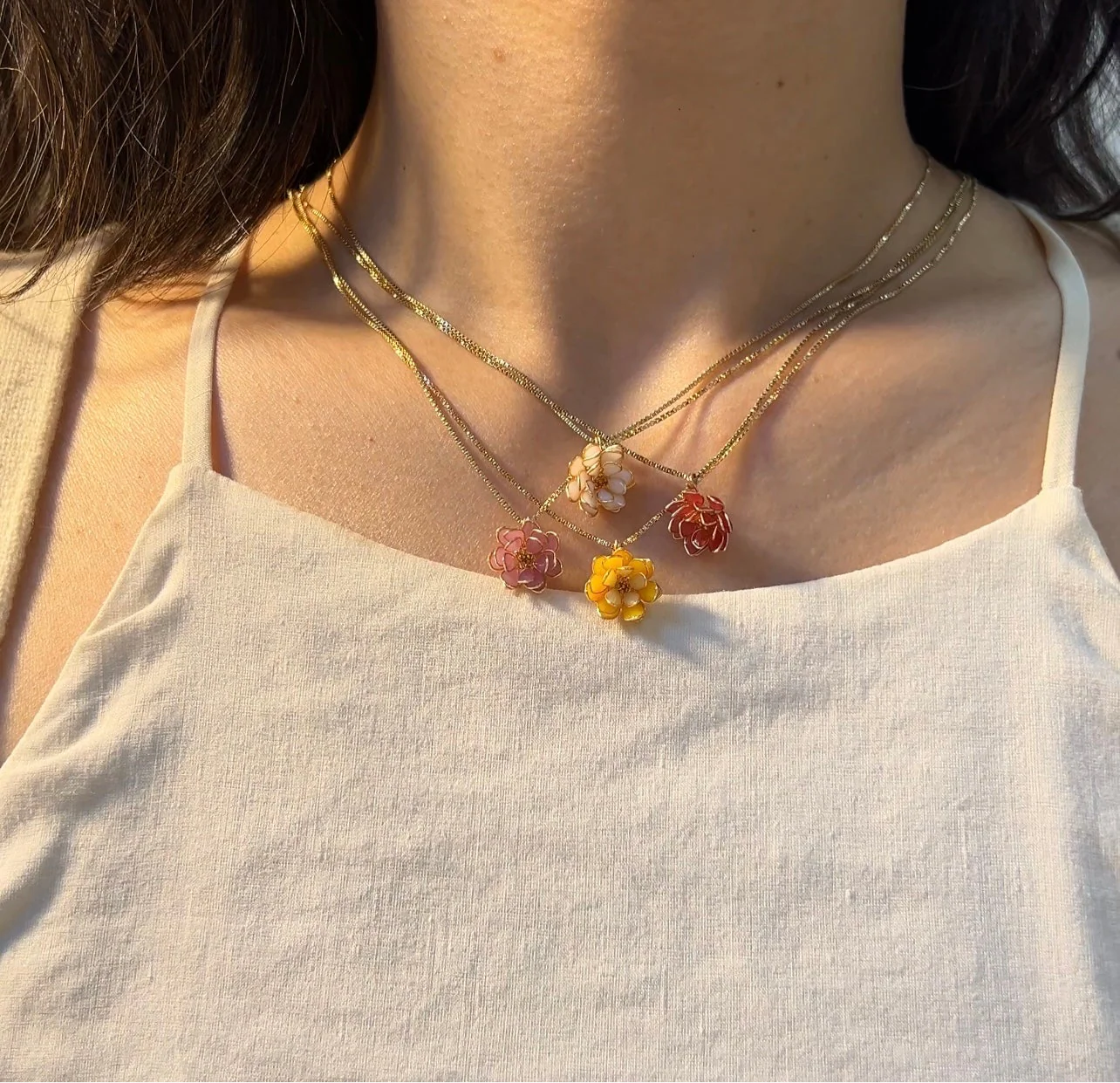 Lotus Pendant Necklace | PREORDER - Image 14