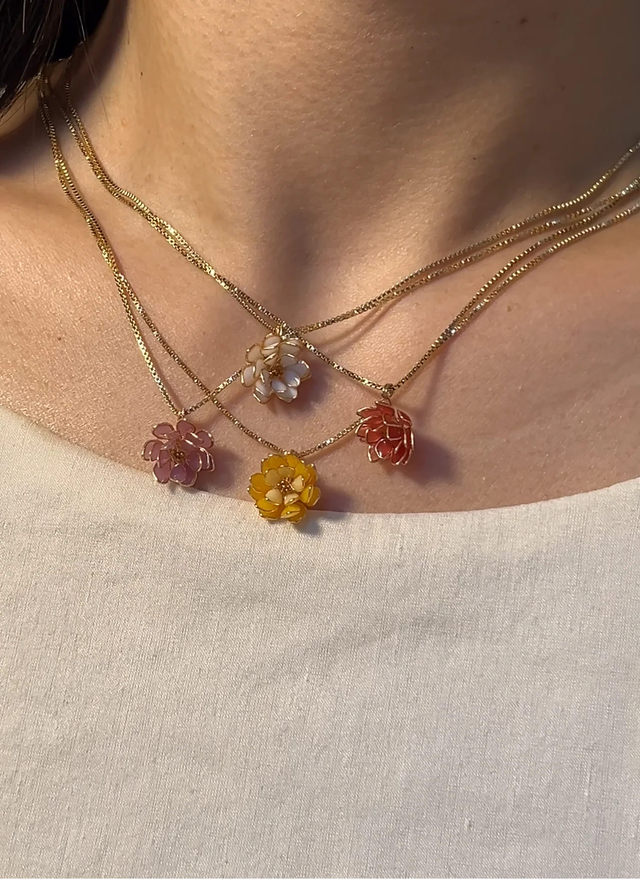Lotus Pendant Necklace | PREORDER - Image 15