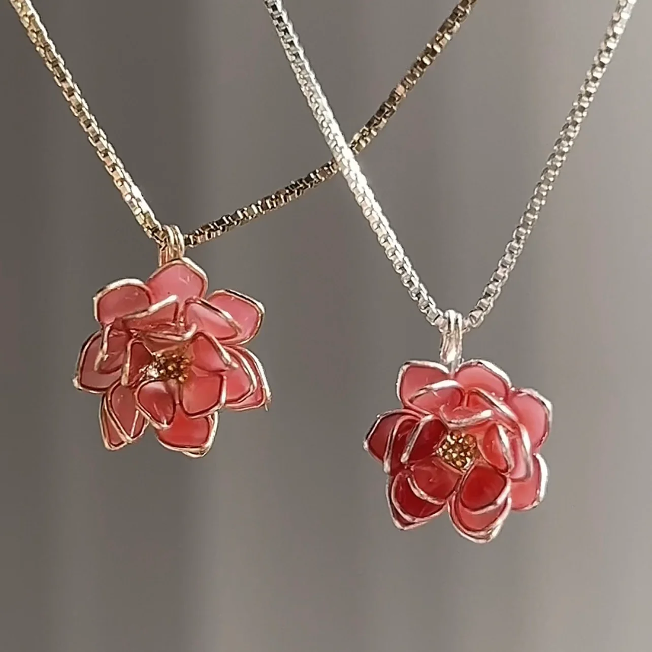 Lotus Pendant Necklace | PREORDER - Image 3