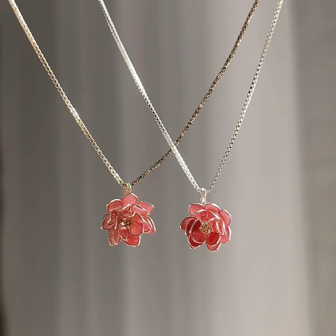 Lotus Pendant Necklace | PREORDER - Image 8