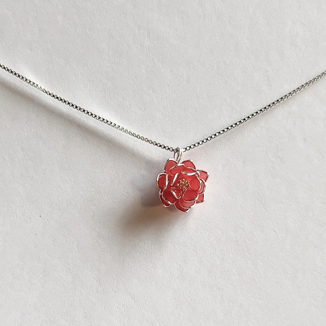 Lotus Pendant Necklace | PREORDER - Image 9