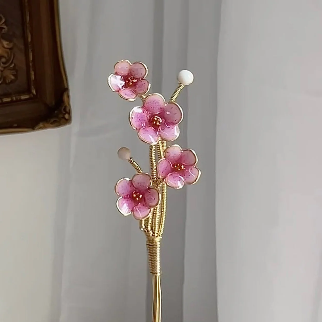 Color-Changing Cherry Blossom Earrings | PREORDER - Image 11