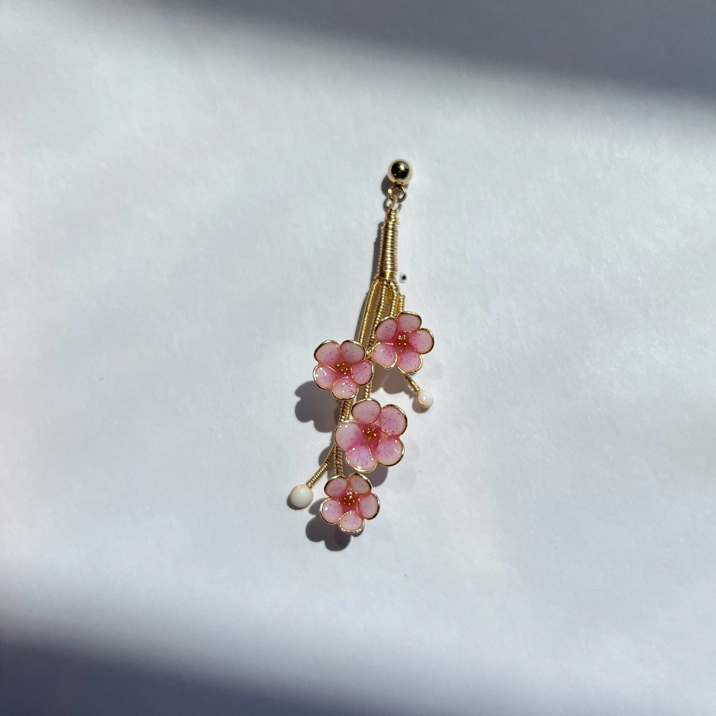 Color-Changing Cherry Blossom Earrings | PREORDER - Image 4