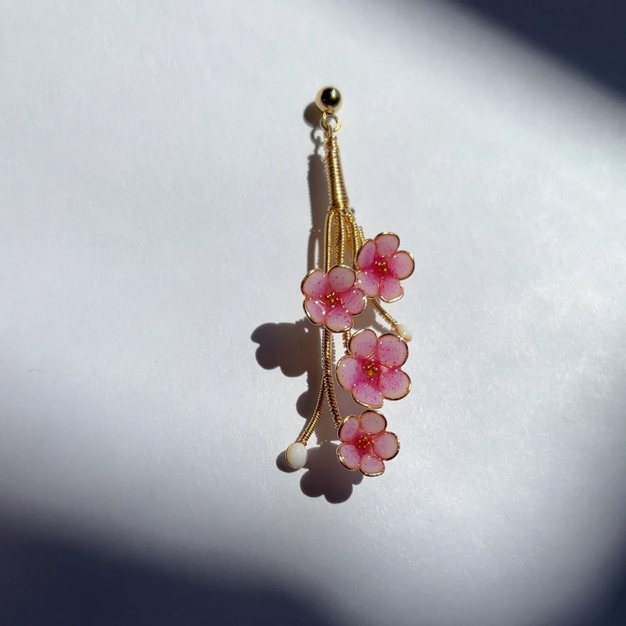 Color-Changing Cherry Blossom Earrings | PREORDER - Image 5