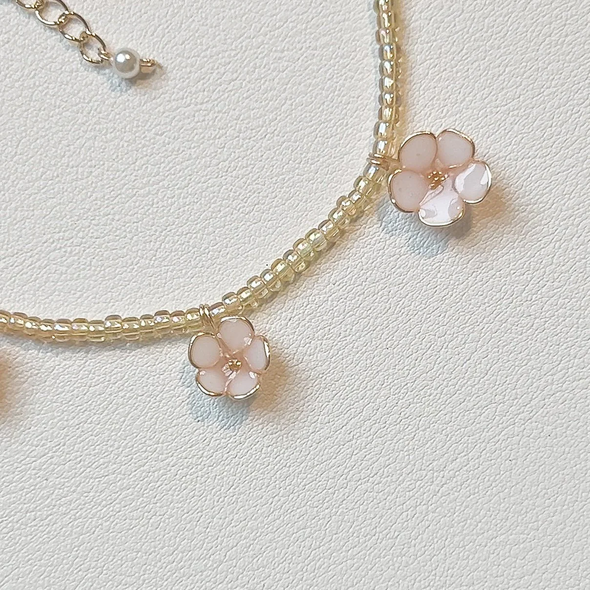 Beaded Cherry Blossom Bracelet (UV reactive) | PREORDER - Image 6