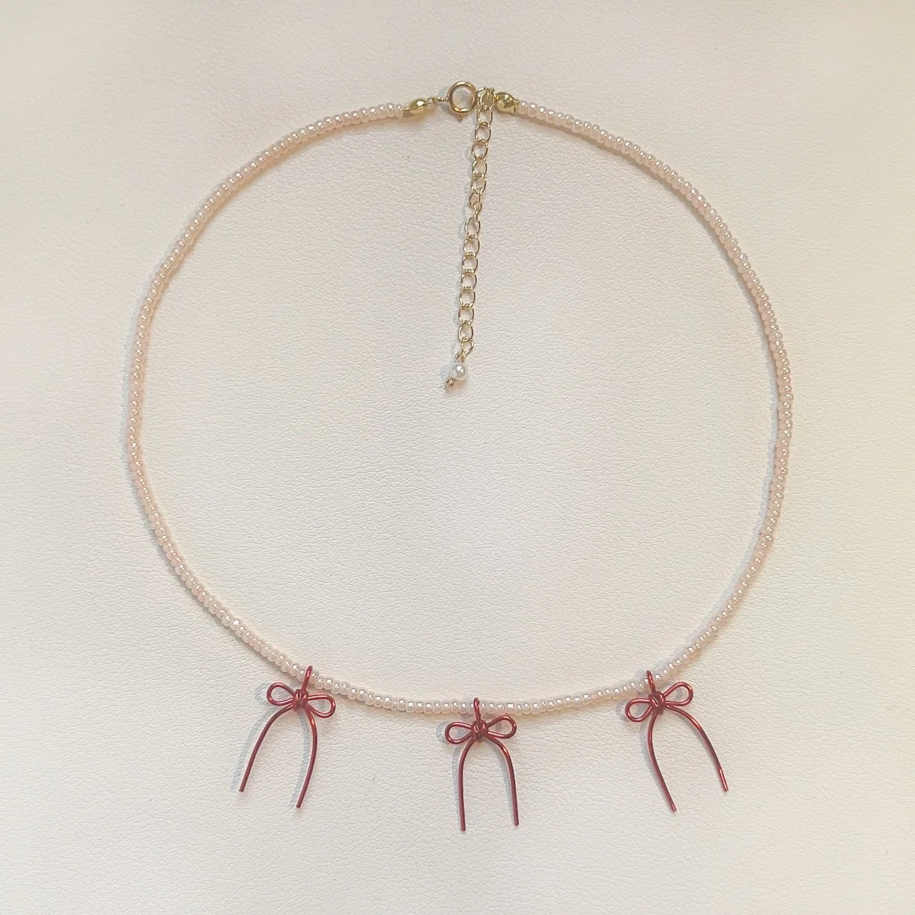 Beaded Bow Necklace | PREORDER - Image 3