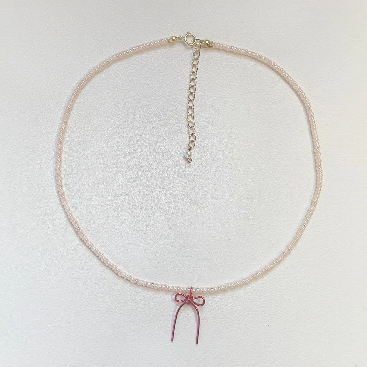 Beaded Bow Necklace | PREORDER - Image 4