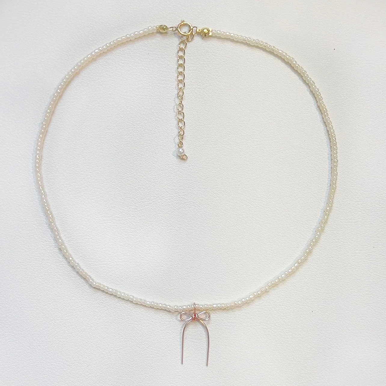 Beaded Bow Necklace | PREORDER - Image 5