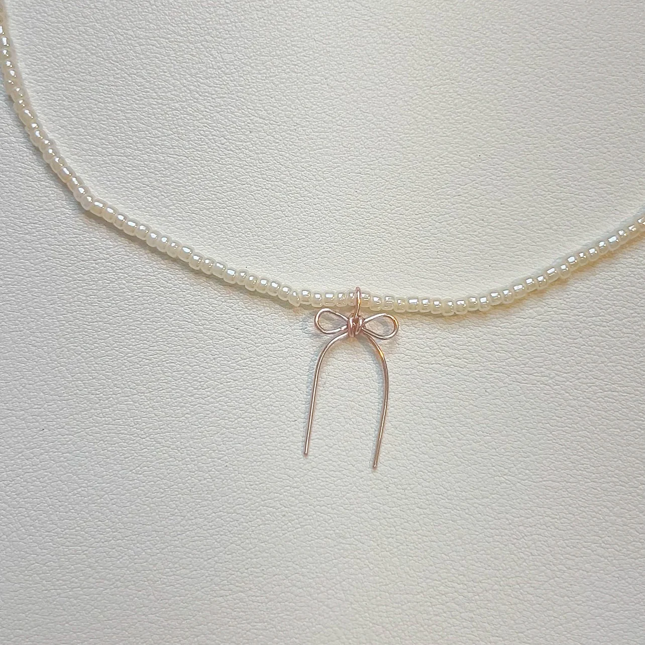 Beaded Bow Necklace | PREORDER - Image 7