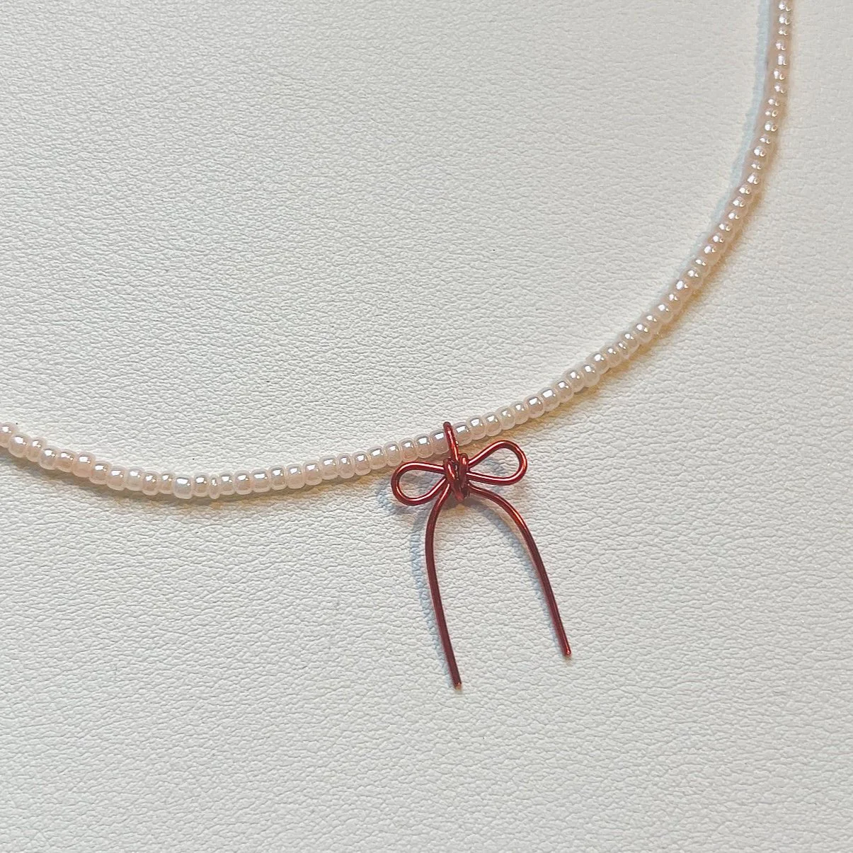 Beaded Bow Necklace | PREORDER - Image 8