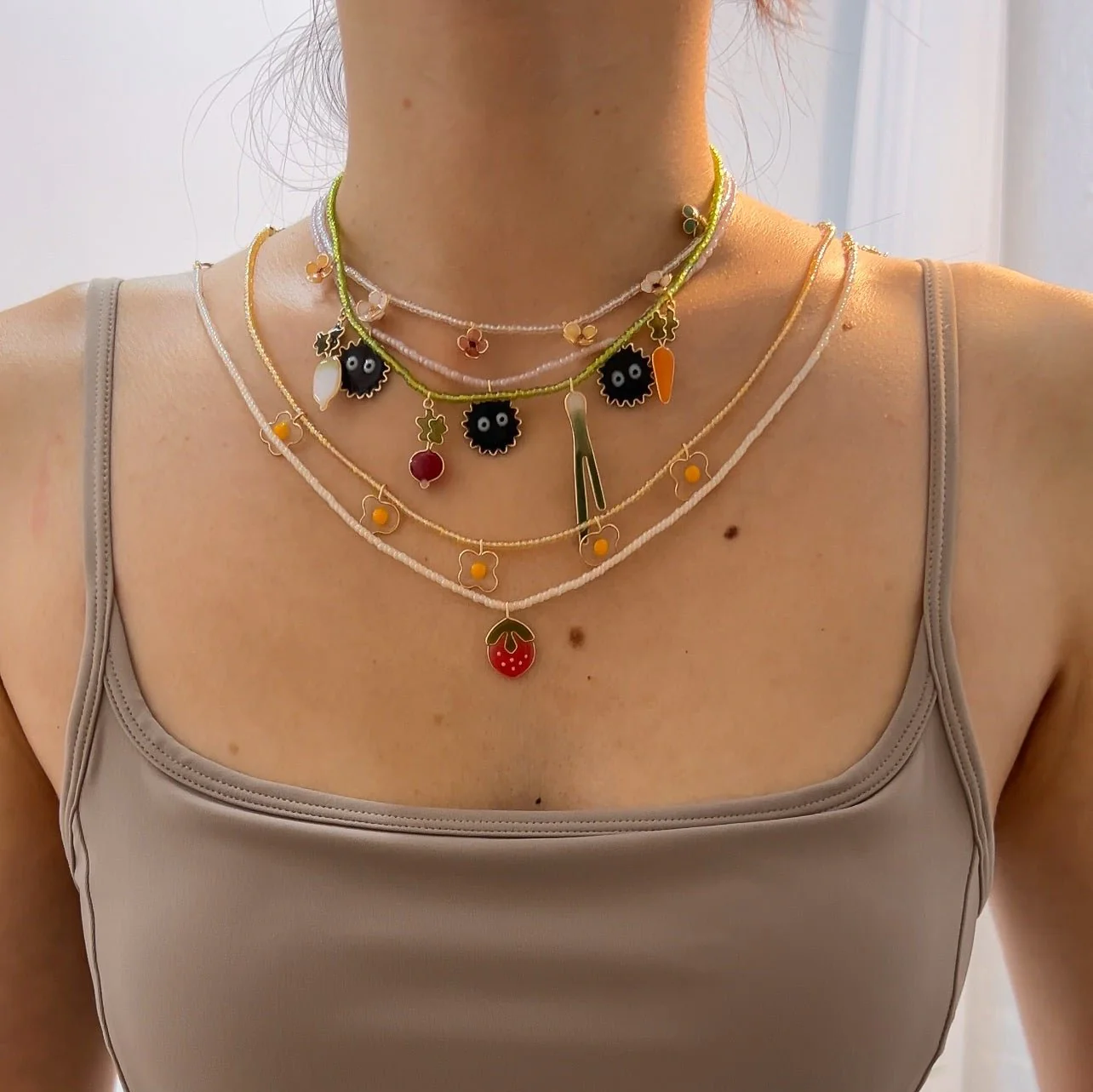 Beaded Soot Sprite Necklace | PREORDER - Image 4