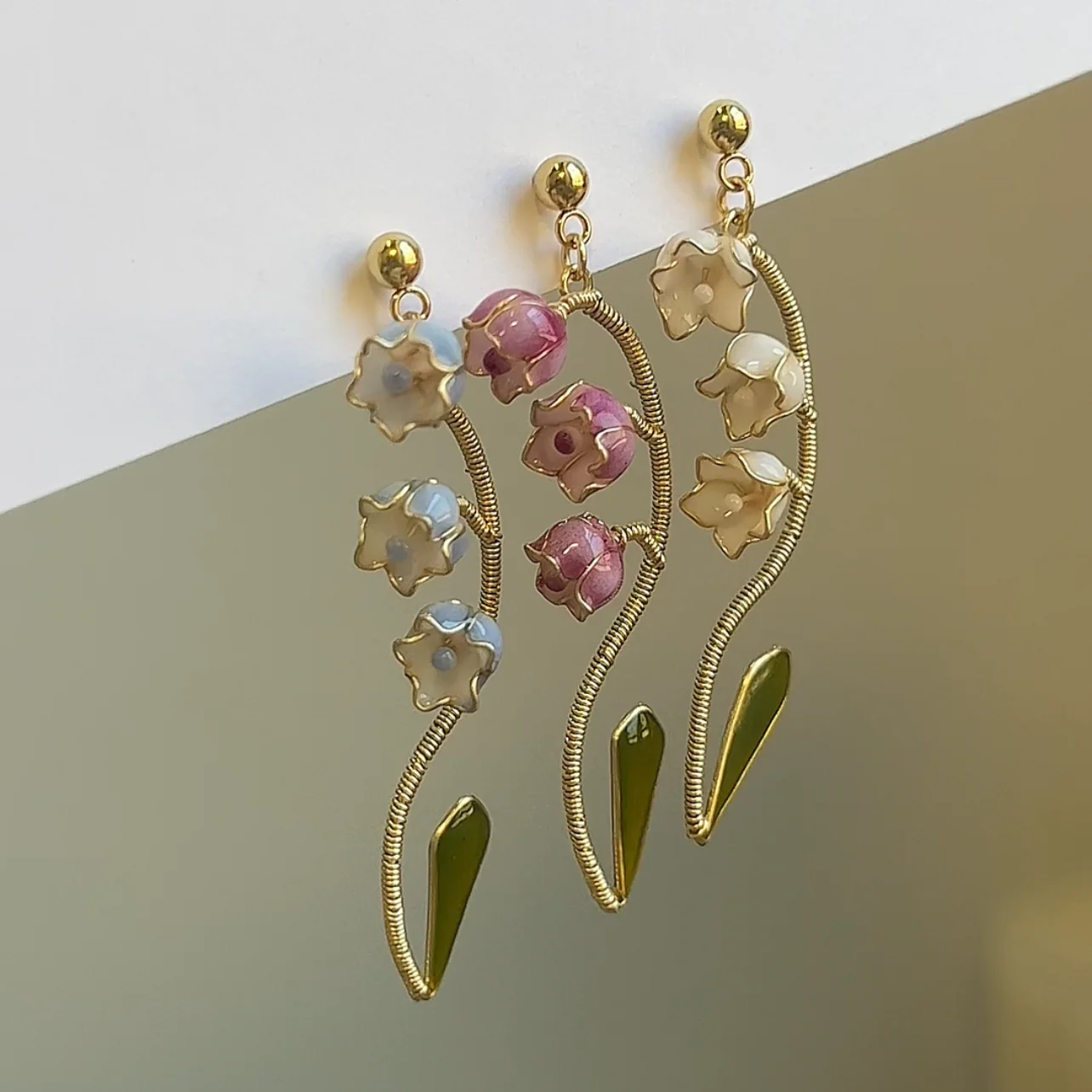Color-Changing Lily of the Valley Earrings | PREORDER - Image 3
