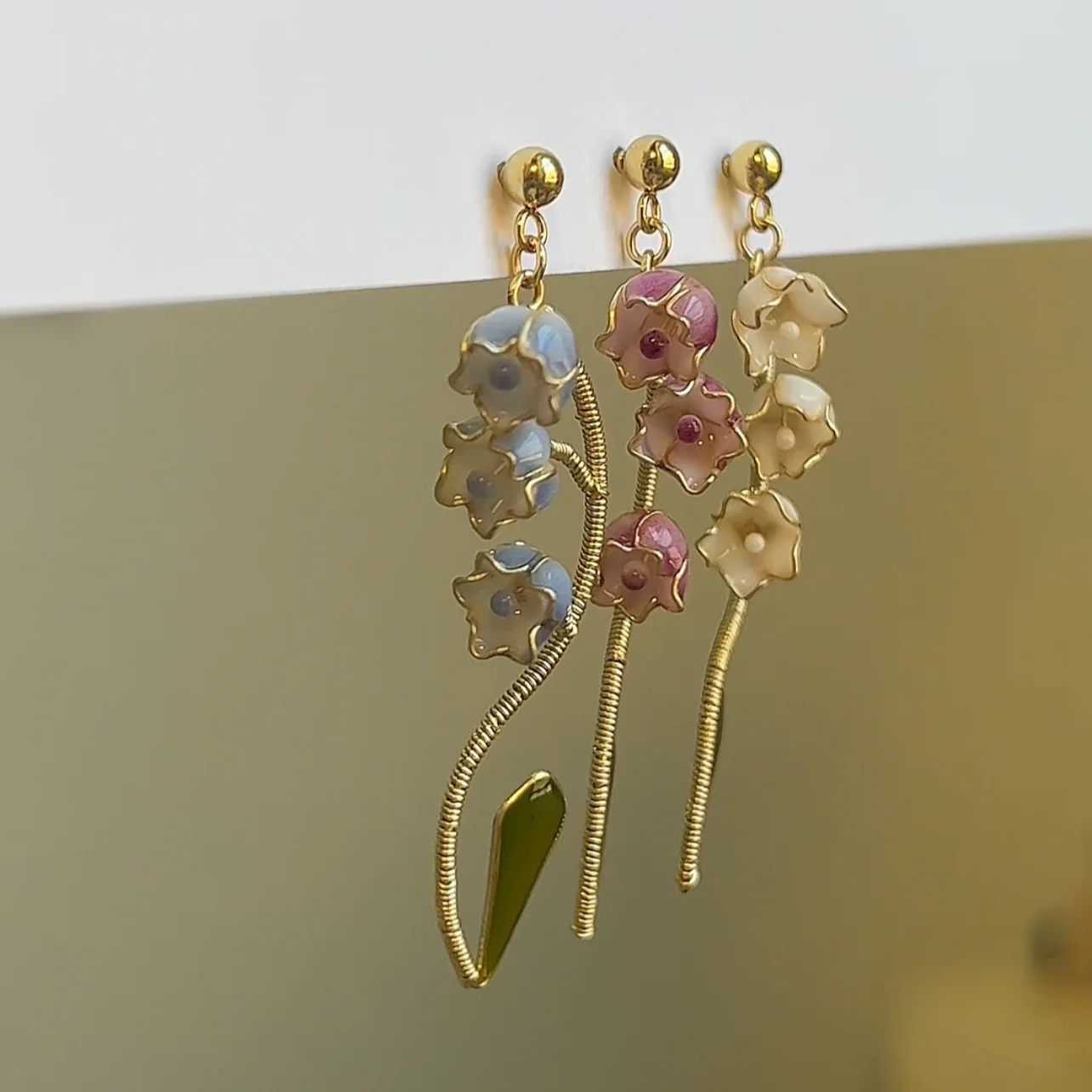 Color-Changing Lily of the Valley Earrings | PREORDER - Image 4