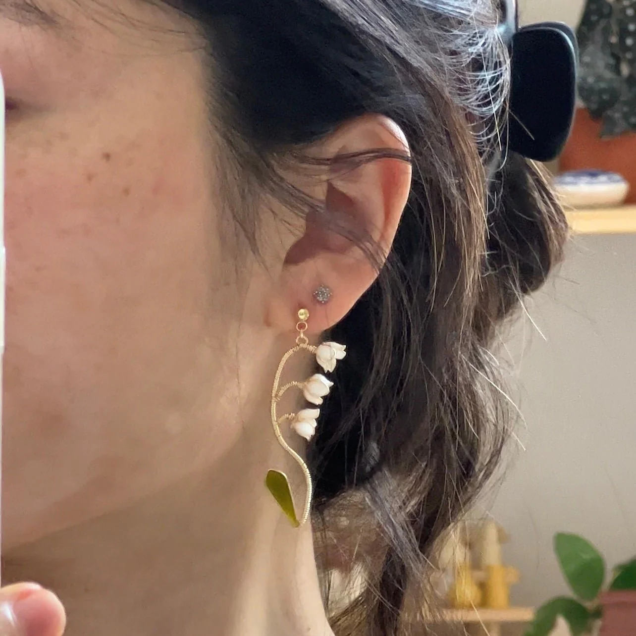 Color-Changing Lily of the Valley Earrings | PREORDER - Image 5