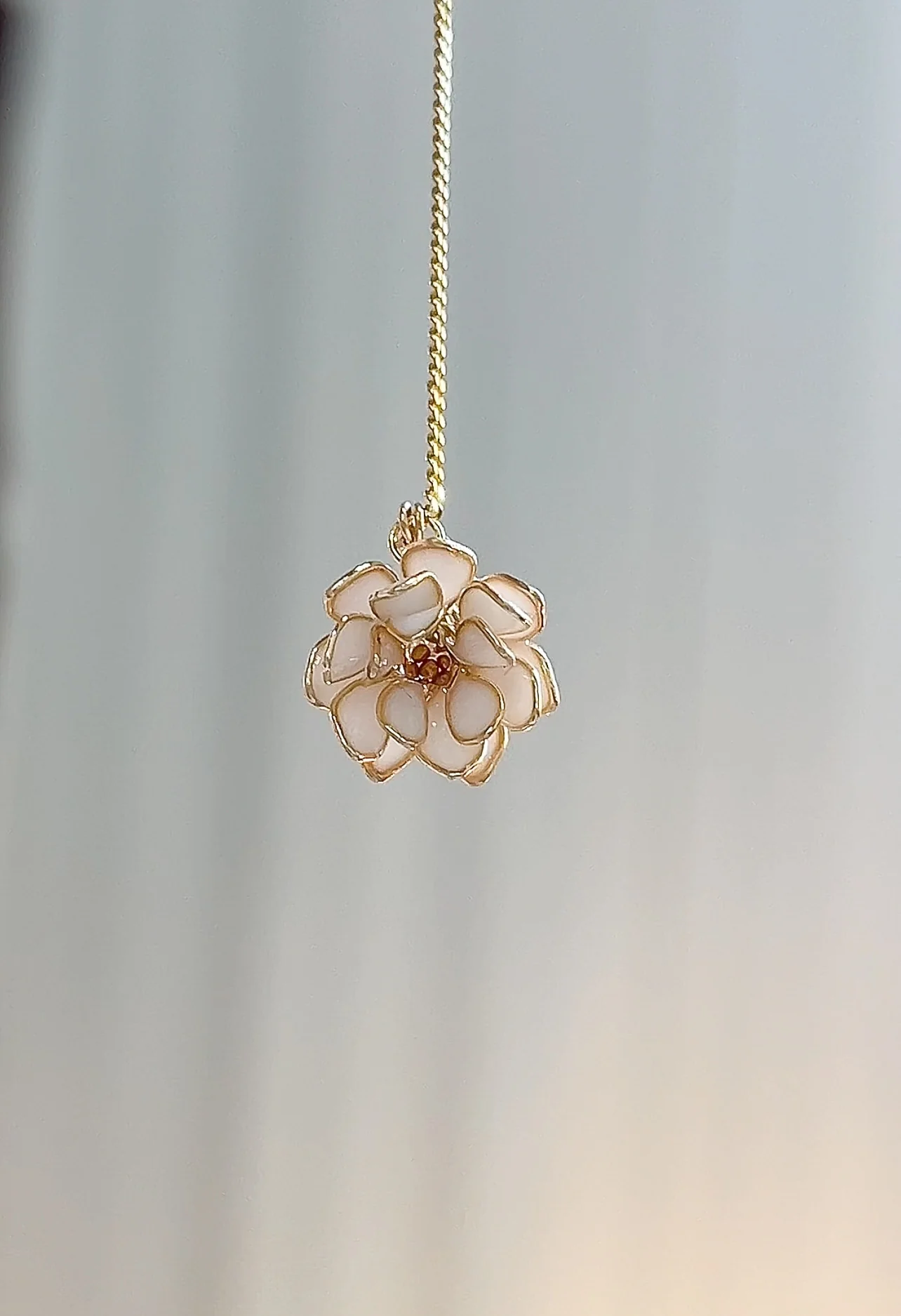 Lotus Flower Threader Earrings | PREORDER - Image 11
