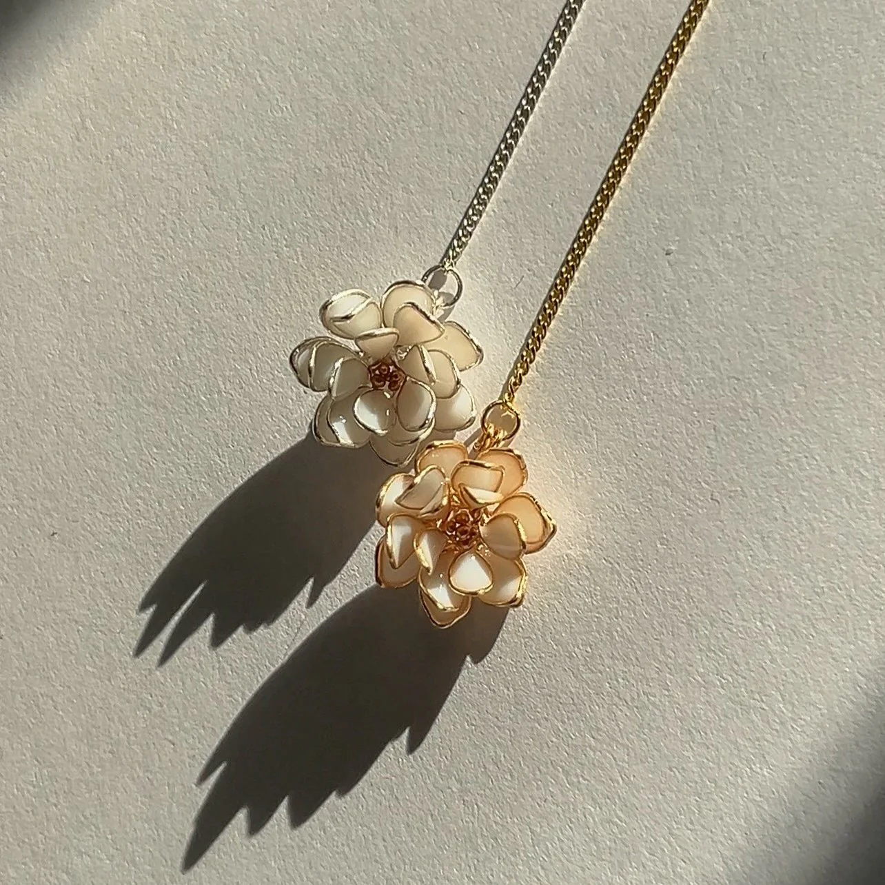 Lotus Flower Threader Earrings | PREORDER - Image 4