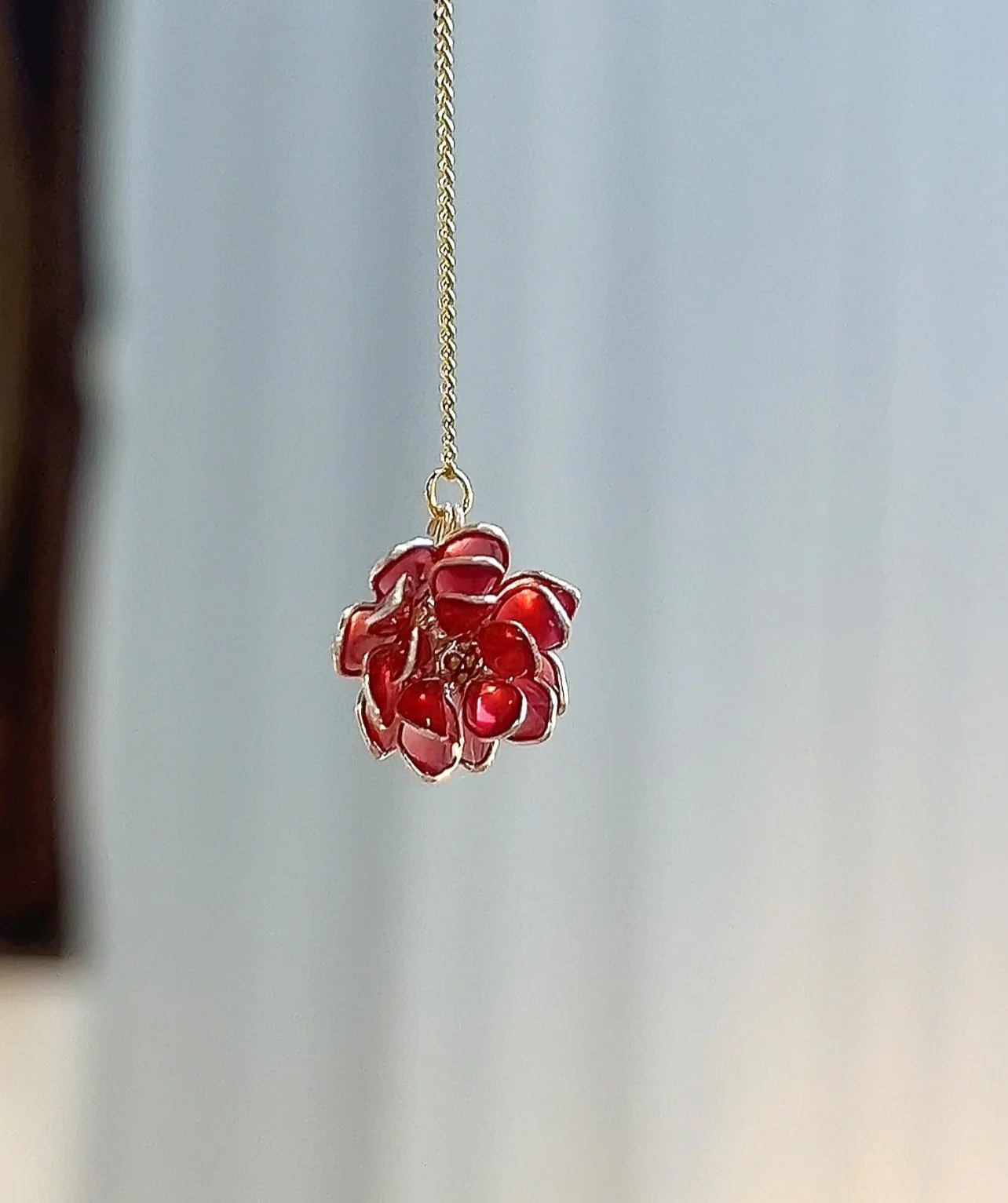 Lotus Flower Threader Earrings | PREORDER - Image 8