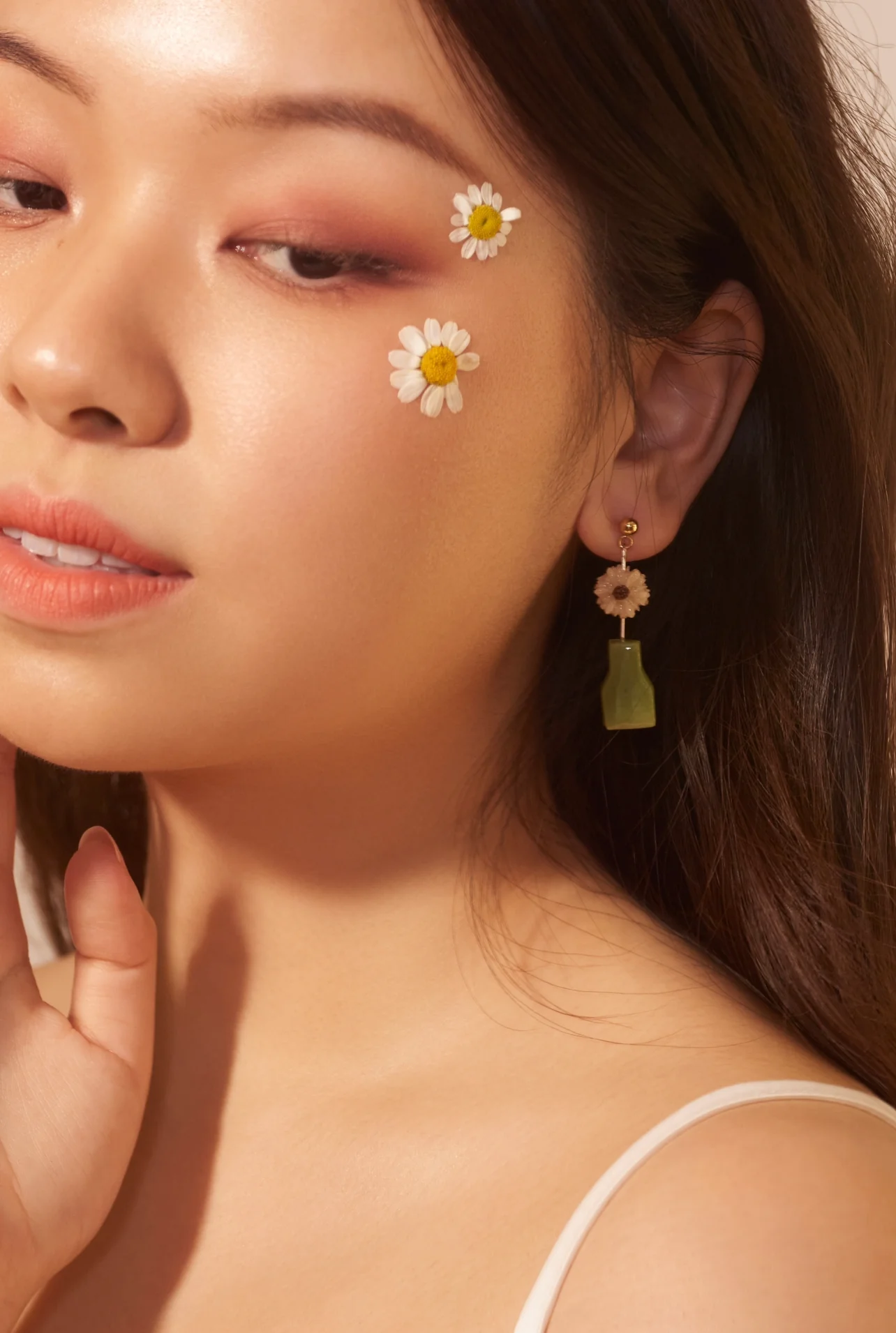 Daisy Flower Vase Earrings | PREORDER - Image 3