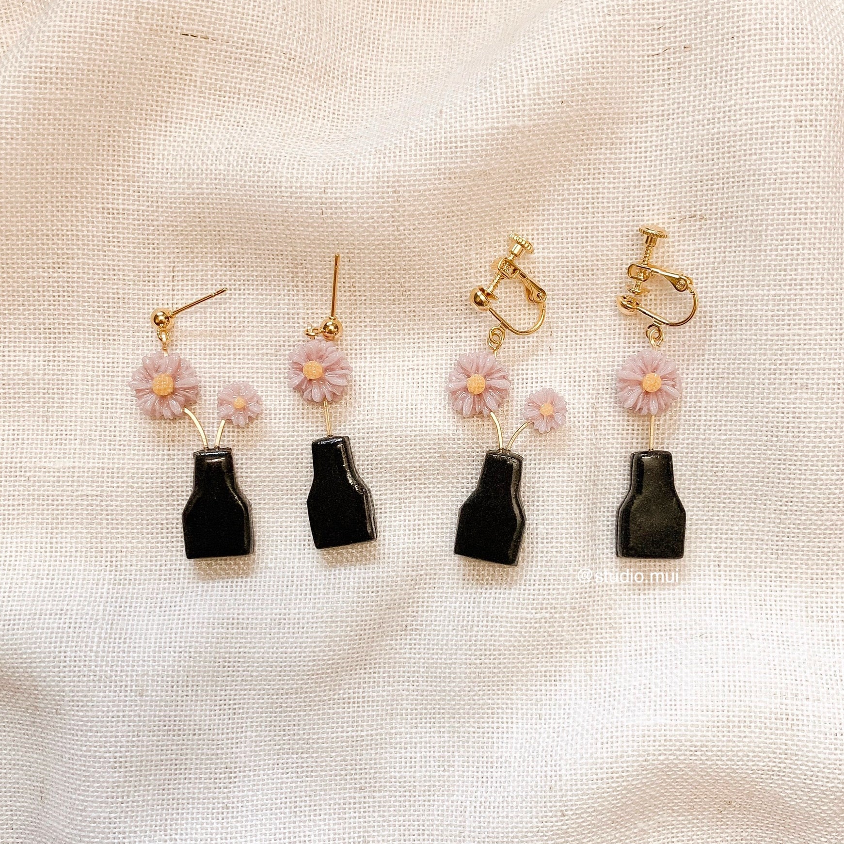Daisy Flower Vase Earrings | PREORDER - Image 5