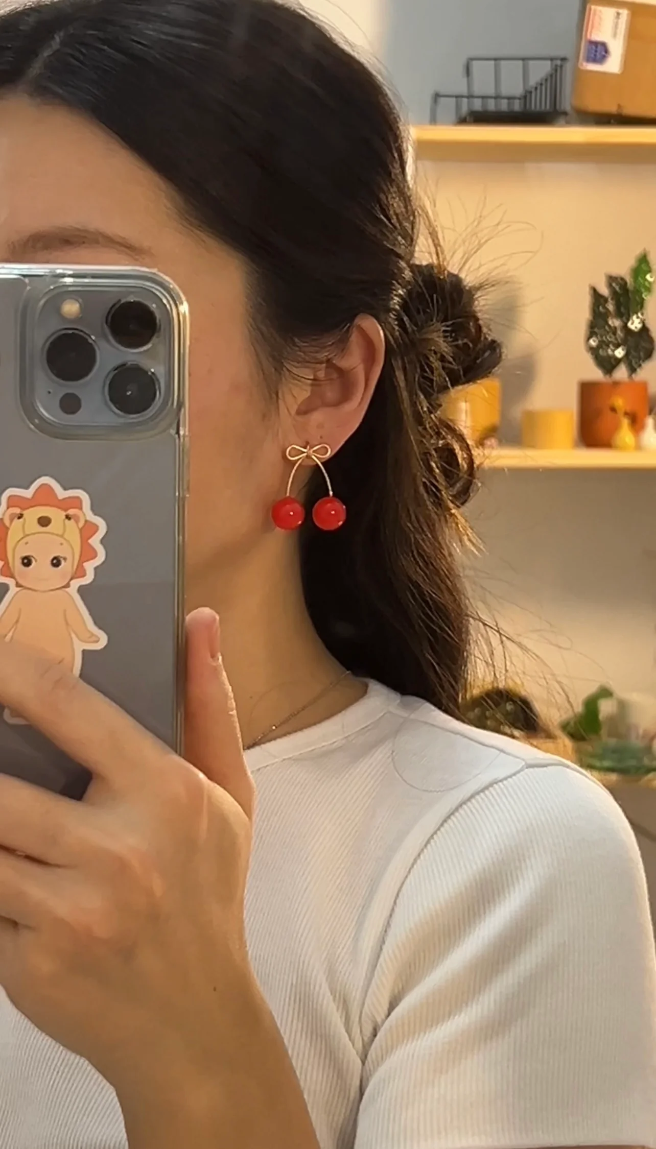 Red Cherry Bow Studs | PREORDER - Image 9